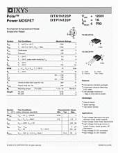 DataSheet IXTA1N120P pdf